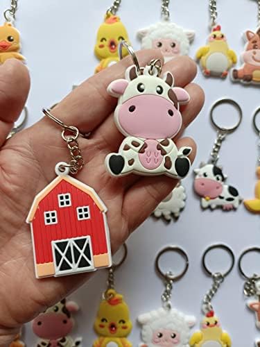 32pcs Animal Key Cartoon Chave Tags -chave Tags Goodie Bag Stuff Presente de Natal Charms para