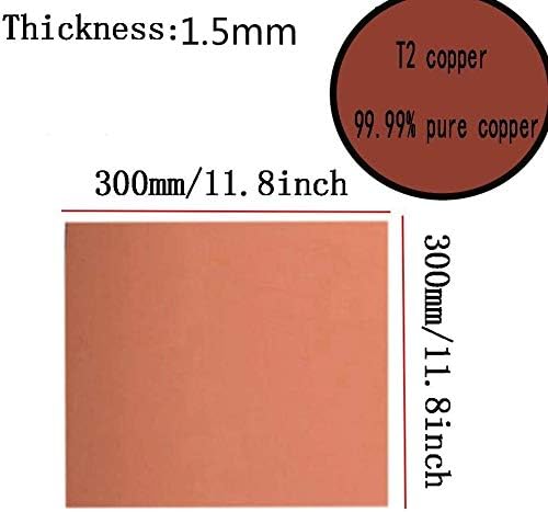 Placa de cobre de cobre de folha de cobre de alumínio de metal com folha de cobre T2 Folha de cobre