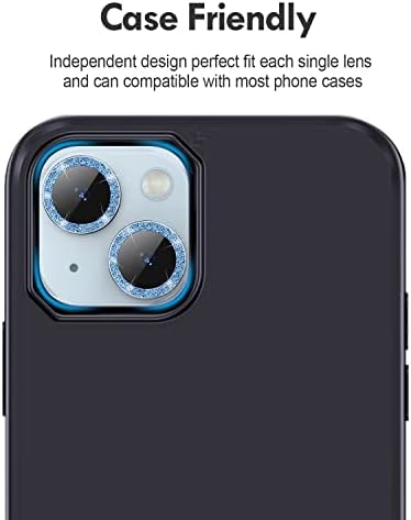 SMASENER PARA iPhone 14 - Protetor de lente da câmera do iPhone 14 Plus, 9H Tampa da câmera de vidro