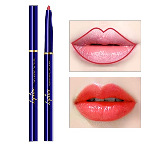 Lip Lip Gloss Online Liptick de ponta dupla com escova de lábios não é fácil de desaparecer 1ml 54 lápis de revestimento