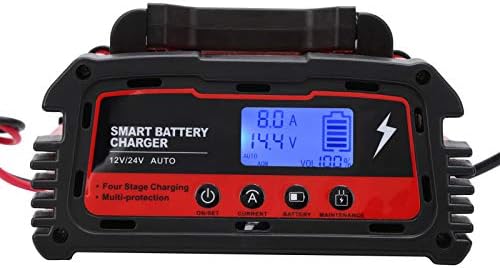 Carregador de bateria do carro, AC110V -220V 20A portátil carregamento rápido com 8 proteções em todas as direções