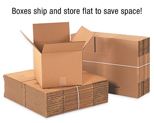 9 x 9 x 9 Caixas de papelão corrugadas brancas, pacote de 25, para remessa, embalagem e movimento, por