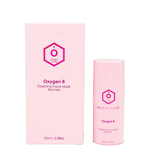 Skincare implacável - oxigênio 8 máscara de espuma de 100 ml, lavagem profissional de rosto para mulheres para mulheres