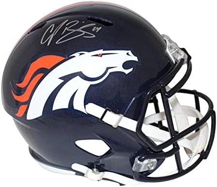 Champ Bailey autografou/assinado Denver Broncos Speed ​​Réplica Capacete JSA 21207 - Capacetes NFL autografados