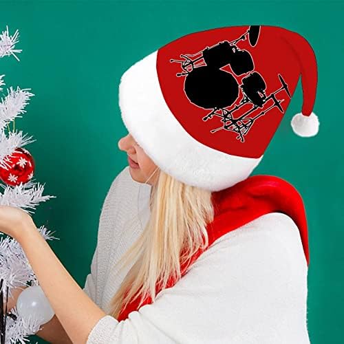 Drumms baterista chapéu de natal chapéus Papai Noel Decorações de árvore de Natal Presentes para adultos para