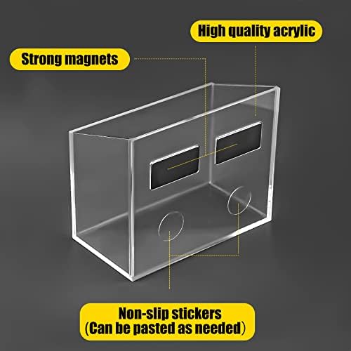 Porta de caneta magnética, suporte de caneta magnética acrílica transparente para locker Magnetic