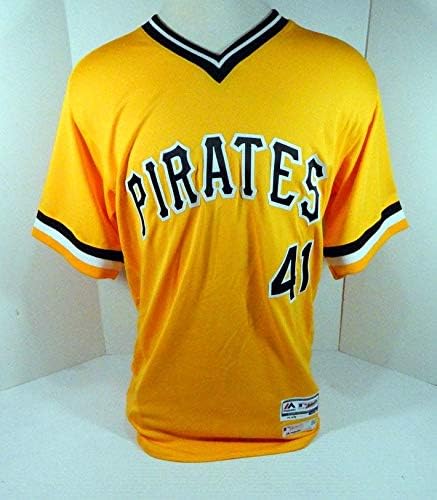 2018 Pittsburgh Pirates Kevin Siegrist 41 Jogo emitido Jersey Yellow 79 TBTC 654 - Jogo usado MLB