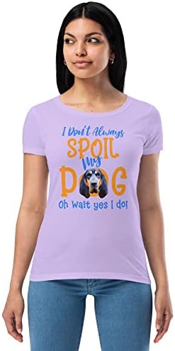 Eu nem sempre estrago o nosso cachorro engraçado preto e bronzeado coonhound t-shirt feminino