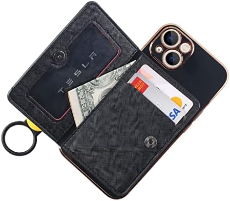 Caso barato do iPhone 12 com porta -cartas, borda de ouro brilhante borda slim tpu tpu tpu capa de carteira