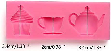 2020 Novo molde de silicone de chá da tarde, enfeites para decoração de bolos, artesanato, cupcakes,