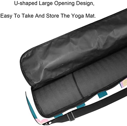 Owl Stripes Yoga Mat Carrier Bag com alça de ombro de ioga bolsa de ginástica bolsa de praia