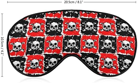 Máscaras para os olhos macios do crânio pirata com cinta ajustável, uma venda confortável e confortável para dormir