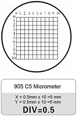 Kit de acessórios para microscópio para adultos vidro óptico C1 - C7 Microscópio Reticular Linha transversal Reticular