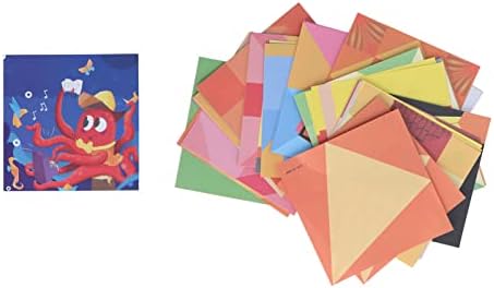Cores de dupla face fazem origami colorido e fácil, papel de origami 108 folhas para crianças adultos,