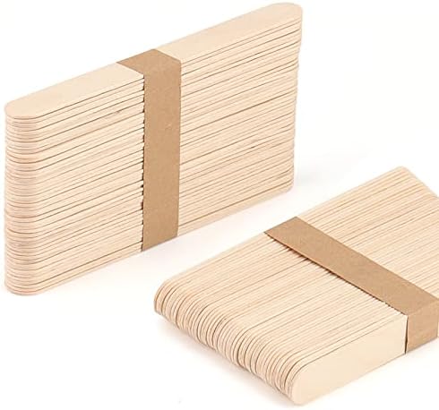 Lexinin 300 pedaços de 6 polegadas de madeira palitos de madeira, bastões de artesanato de madeira