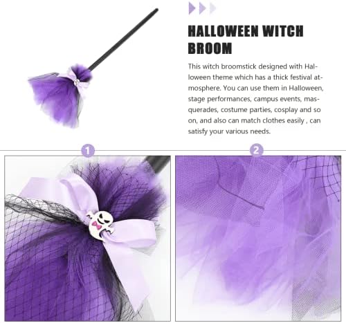 Galpada Bruxa Bruxa Halloween Wicked Witches Buromstick para crianças adultas Cosplay Broom Wizard Flying Broomstick Party Favors