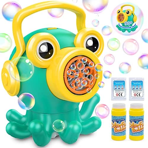 Máquina de bolhas automáticas de polvo para crianças, brinquedos para fabricantes de bolhas ao