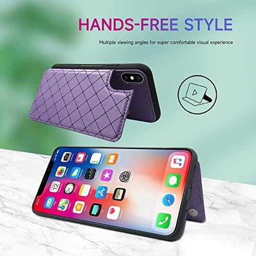 Capa de telefone Furiet para iPhone XS 10s Campa de carteira com suporte para cartão de crédito Flip Flip