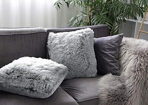 Uhomy 2 Pacote em casa Série de luxo decorativa Super Soft Soft Faux Throw Pillow Capa Caso de almofada