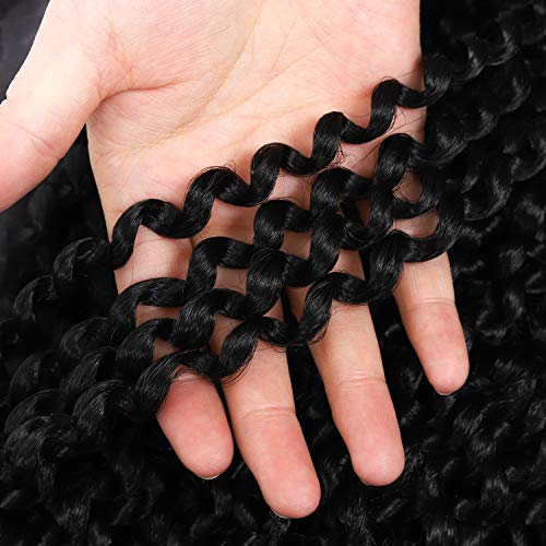 22 polegadas 7 Pacote de paixão Twist Hair Hair Long Crochet Braids Water Water Wave para Extensões de