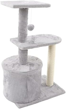 CAT TREE CACHE SCORBE SCRAÇO POST POST Espaços de Multi Camadas Tower Tower Toy Toy com bolas de pelúcia penduradas