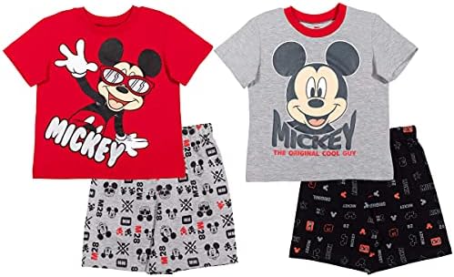 T-shirts de bebê do Disney Mickey Mouse e shorts franceses Terry para criança