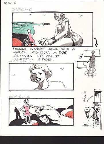 Big Top Pee-Wee 1988 Storyboard original Carl Aldana Midge Winnie SC61C-E