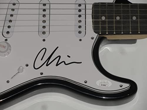 Chino Moreno assinou a guitarra elétrica preta JSA COA