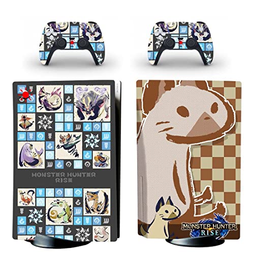 Game Monster Astella Armis Hunter PS4 ou Ps5 Skin Skin para PlayStation 4 ou 5 Console e 2 Controllers Decal
