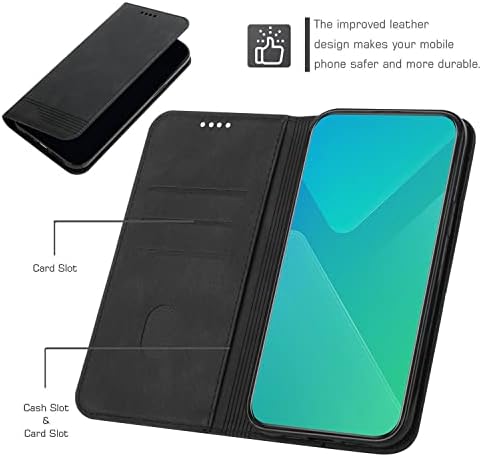 Supwall Compatível para Samsung Galaxy A11 Caixa da carteira Skin Feel Forte Caso de couro magnético