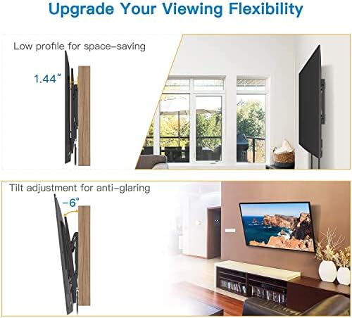 Montagem da parede da TV Pipishell para TVs de 26 a 65 polegadas com Vesa 400x400mm mantém até 99 libras,
