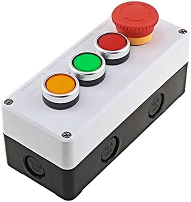 Caixa de controle HKTS com botão de luz 24V/220V com botão de parada de emergência Redefinir caixa industrial