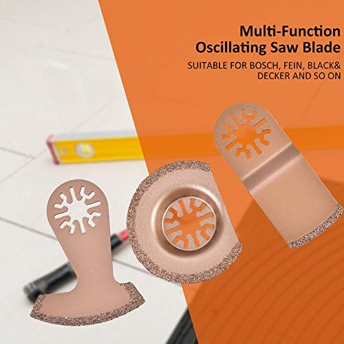 Conjunto de lâminas oscilantes, 3pcs segmentos oscilantes ferramentas multifuncionais de carboneto