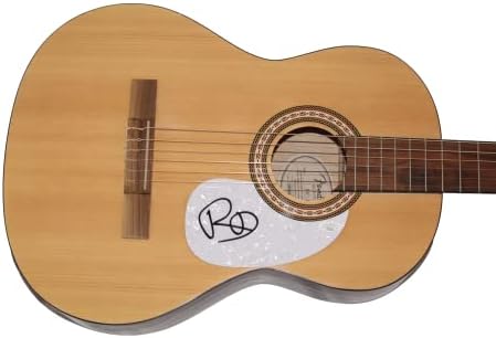 Russell Dickerson assinou autógrafo em tamanho grande guitarra de pára -choque c/james spence