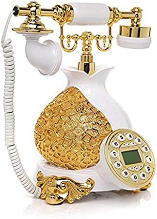 Xjjzs fixo fixo ， Antedimento com moda antiga decoração de telefone fixo antigo, sistema de decoração por telefone em casa