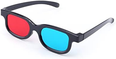 OTHMRO 3PCS 3D Óculos vermelhos-azuis quadro de plástico lente preta lente 3d Game Game Glasses 3d Visualizando