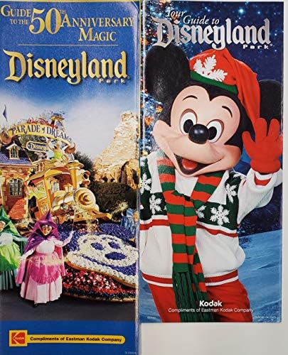 Disneyland Park Conjunto de 8 guias turísticos de mapa com a assombrada Mansion Star Tours 50th Anniversary Mickey