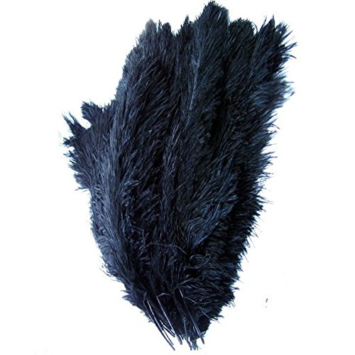 Kolight® 30pcs Avestruz Feather Black 12 -14 Casamento de penas naturais, festa, casa, decoração de cabelos