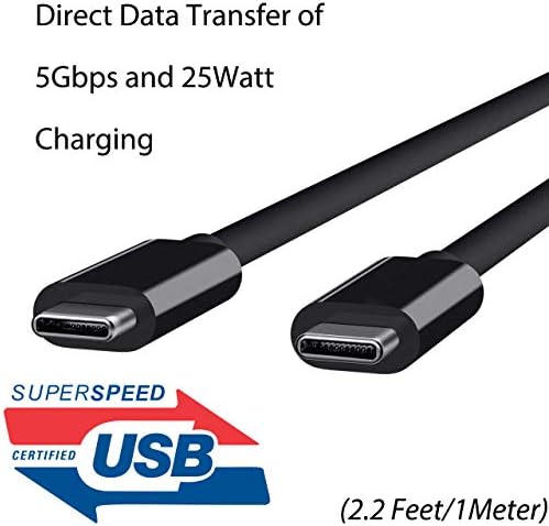 Cabo direto de USB tipo C Compatível com o cabo de dados com o Vivo V23 Pro com conectores USB-C de 2 5 Gbps!