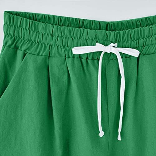 RVIDBE Bermuda shorts para mulheres de verão feminina elástica da cintura da altura do joelho comprimento
