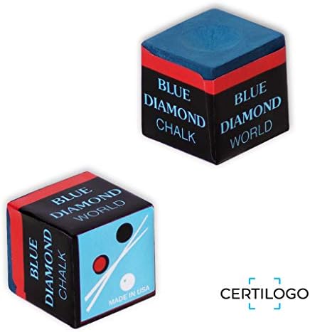 Longoni Blue Diamond Billiard Chalk com Certilogo Protection 4 PCS 2 Caixas