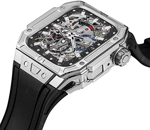 Nibyq Luxury Modification Kit Case Watch Band para Apple Watch 8 7 45mm Strape de aço para Iwatch