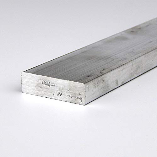 6061 Barra retangular de alumínio, acabamento não polido, extrudado, temperatura T6511, ASTM B221, 2 espessura,