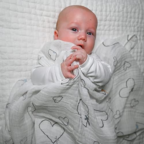 Lollybanks Swaddle Blanket | Algodão de musselina | Recém -nascido neutro e bebê neutro de gênero