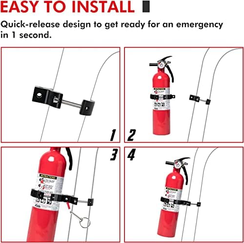 Ding.pai 1pcs Montagem de extintor de incêndio, compatível com suporte de extintor de incêndio de jipe