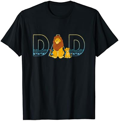 Disney, o rei leão Simba e a camiseta de Mufasa Dad