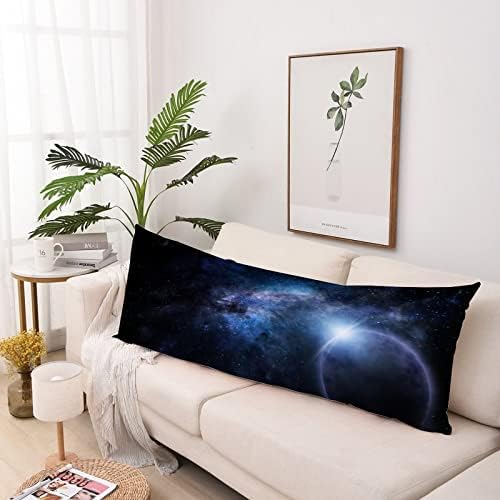 UTF4C Stars Planet Galaxy Body Pillow Capa algodão 20 x 54 adultos macios com travesseiro de zíper lavável travesseiro