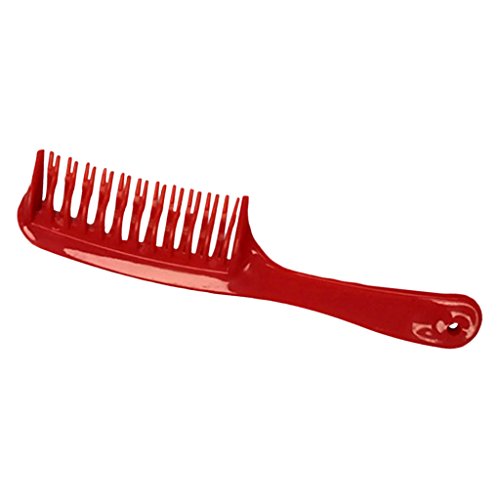 WEIPING - Cabero de cabeleireiro pente de cabelo de destrancador grande, estilo de pente de dentes duplos, plástico