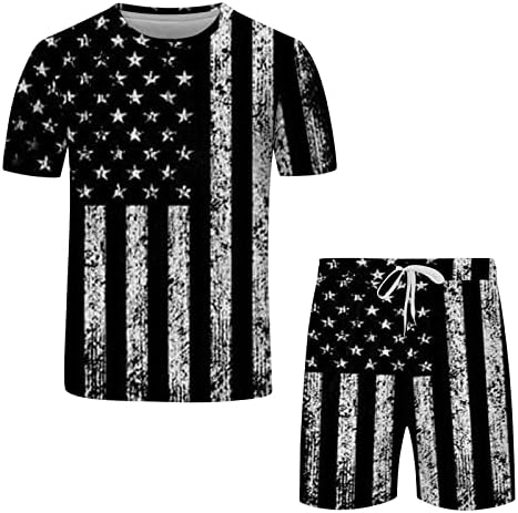 BMISEGM Summer Beach Circhs for Men Men's Independence Day Flag Spring Summer Sports Sports Confortável Tuxedo