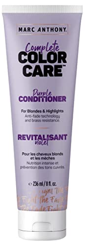 Marc Anthony Complete Color Care Condicionador Purple para loiras e destaques, 8 onças